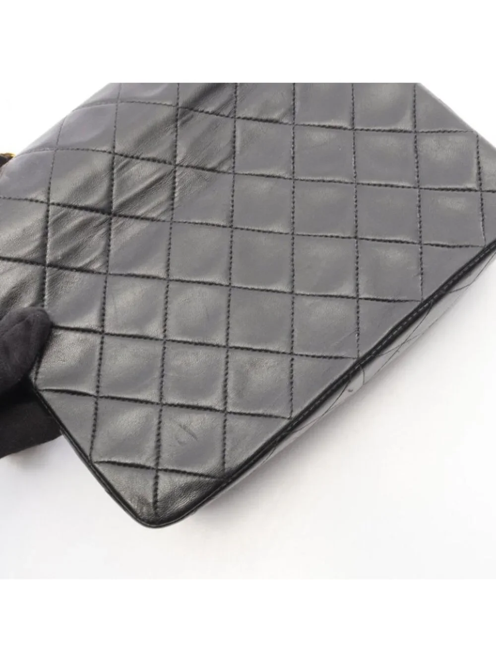 Chanel Shoulder Bag Mini Quilted 20 Black Lambskin